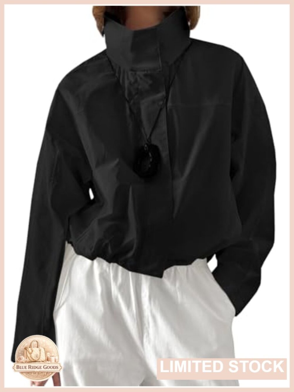 Womens Lightweight Hooded Windbreaker Zip Up Casual Jacket